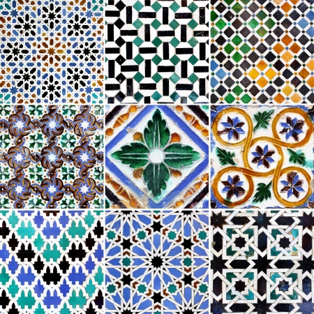 Traditional tile patterns of Andalusia (14th - 15th century)の写真素材