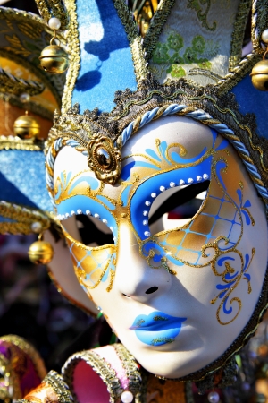 Traditional carnival mask close-up, Veniceのeditorial素材