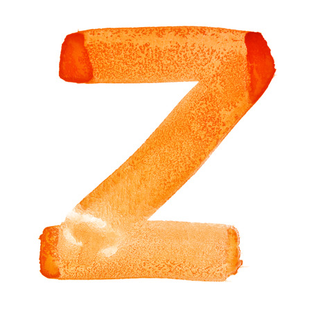 Z - Watercolor letters over white backgroundの写真素材