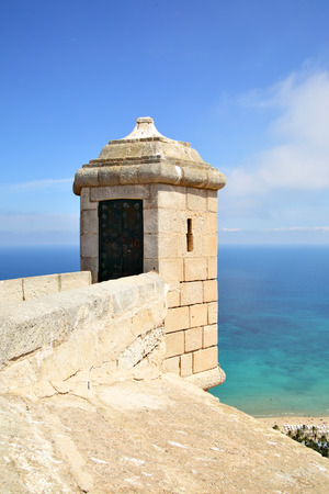 Watchtower of Santa Barbara fortress in Alicante, Spainのeditorial素材