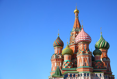 Cathedral on Red Square in Moscow, Russia. Copyspace at the left.の写真素材