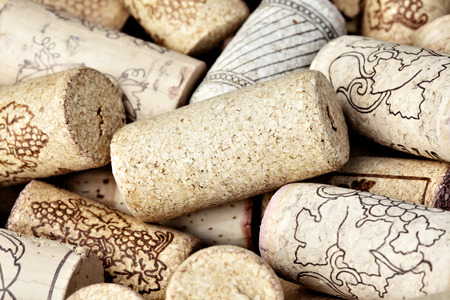 Heap of wine corks close-up. Shallow DOF!