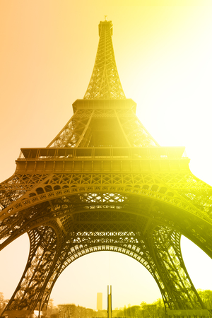 The Eiffel Tower in Paris. Filtred imageの写真素材