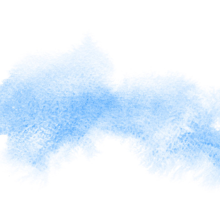 Blue formless watercolor stain - abstract backgroundの写真素材