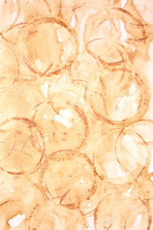Background with coffee stains on paperの写真素材