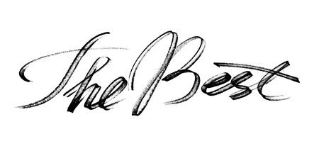 The Best - Modern calligraphy, hand drawn lettering, design for t-shirtの写真素材