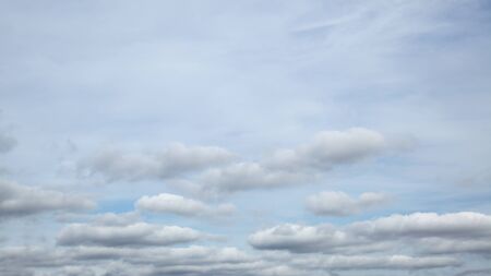 Panorama of autumn cloudy sky, bay be used as backgroundの写真素材