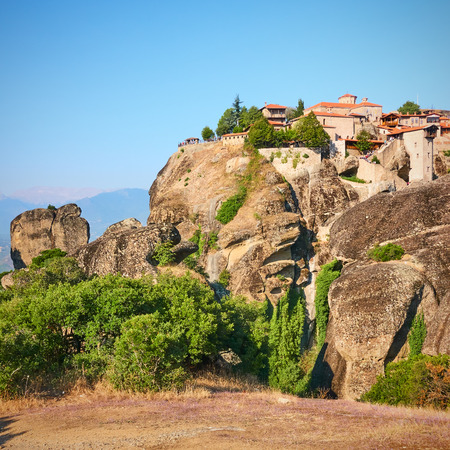 The Monastery of Great Meteoron in Meteora, Greece - Greek landmarkのeditorial素材