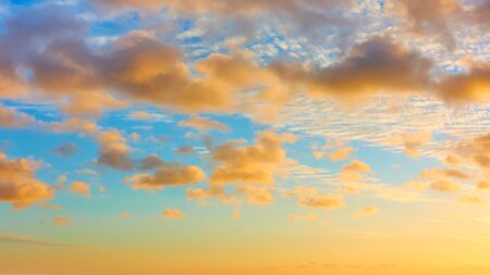 African sunset sky with awesome color clouds, may be used as background - Panoramic cloudscapeの写真素材
