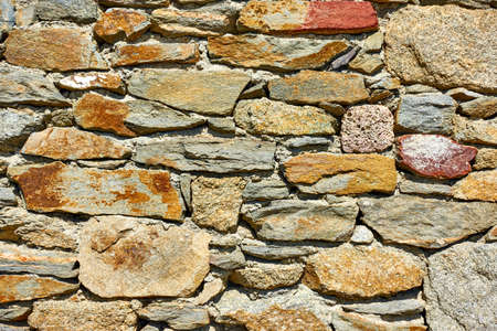 Texture of masonry of rough stones - backgroundの写真素材