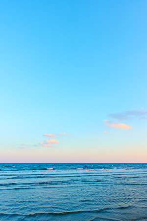 Sea horizon and blue sky, may be used as backgroundの写真素材