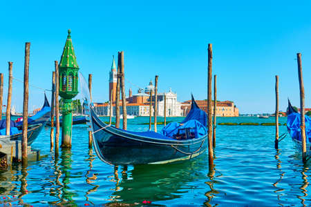 Gondola in Venice, Italy. Venetian view, cityscapeの写真素材