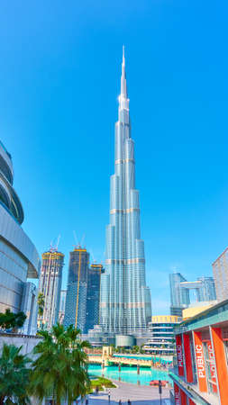 Dubai, UAE - January 30: Burj Khalifa tower in Downtown Dubai,  United Arab Emiratesのeditorial素材