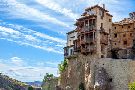 Casas Colgadas - Hanging houses in Cuenca, Castilla-La Mancha, Spain. Landmarkの写真素材