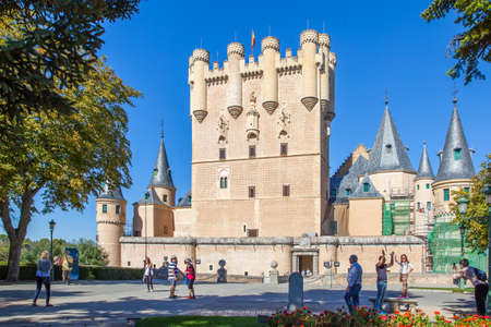 Segovia, Spain - September 21, 2015: Alcazar - Castle of Segoviaのeditorial素材
