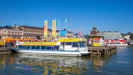 Helsinki, Finland - July 26, 2017: City sightseeing boats in Helsinkiのeditorial素材
