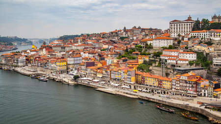 Panoramic view of Porto city with Douro river, Portugal. Cityscapeの写真素材