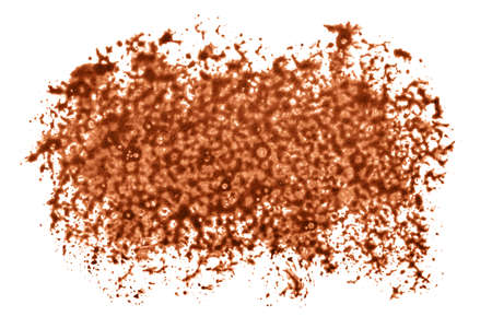 Dark red blot stain isolated on the white backgroundの写真素材