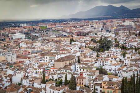 Urban residential districts of Granada city, Spainの写真素材