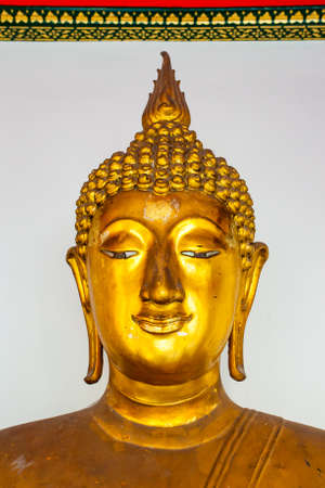 Face of the Buddha's statue, Bangkok, Thailandの写真素材
