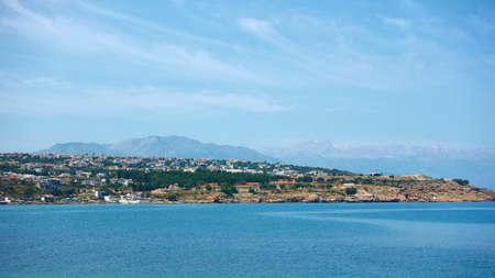 Coast of Crete Island near Rethimno, Greece. Scenic panoramic viewの写真素材
