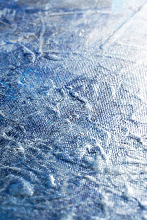 Blue brush strokes close-up. Abstract background. Shallow DOF!