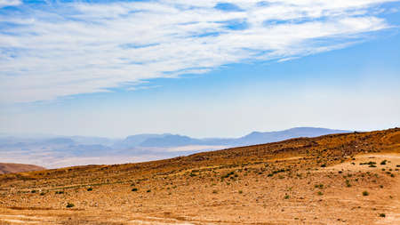 Panoramic of Wadi Rum desert in Jordanの写真素材
