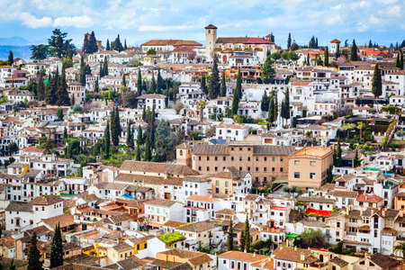 Old town of Granada in Spain. Scenic panoranic cityscapeの写真素材