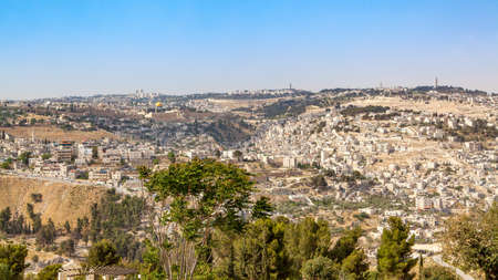 Panoramic view of Jerusalem city, Israelの写真素材