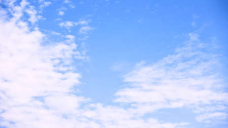 Blue sky with clouds -  background with copy spaceの写真素材