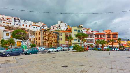 Candelaria, Tenerife, Spain - December 12, 2019: Square of the Saint Patron of the Canary Islands in Candelaria townのeditorial素材