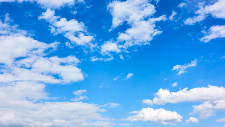 Sky and clouds - Panoramic background with space for your own textの写真素材