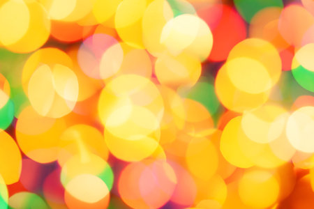 Christmas Lights - Defocused Abstract Backgroundの写真素材