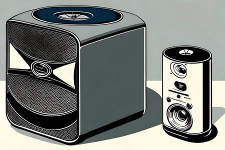 Fantasy retro wireless speakers. Generative AIの素材
