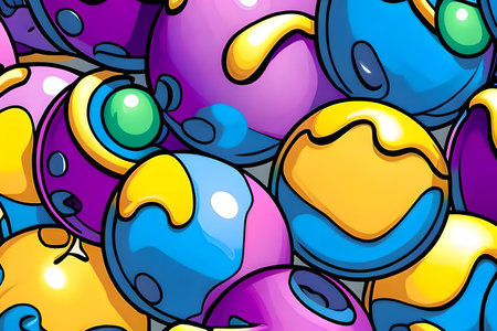 Ice cream of different colors abstract background. Generative AIの素材