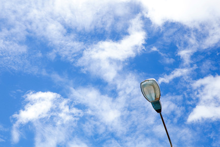 light post at noonの写真素材