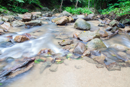 Waterfall in Huay to krabi Thailandの写真素材