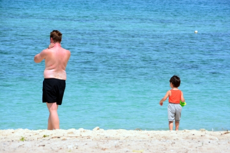 walking in the beachの写真素材