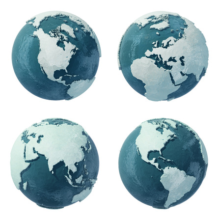 The World at the time of Ice Ageの写真素材