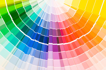 Color guide samples pantone close-upの写真素材
