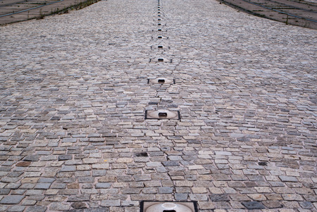 Stone road texture and background