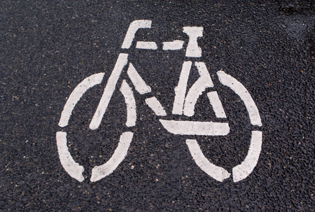 Bike lane symbol Sign background and texture