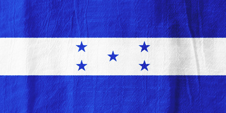 Honduras national flag from fabric for graphic design.の写真素材