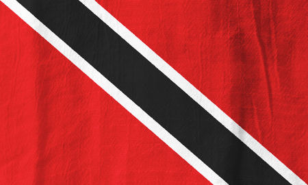Trinidad and Tobago national flag from fabric for graphic design.の写真素材