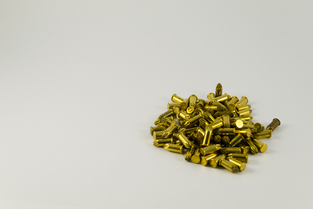 22. ammunition for starting gun on white background.の写真素材
