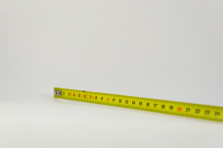 Yellow Measure Tape,  Centimeter. Measure Tool Equipment. Background.