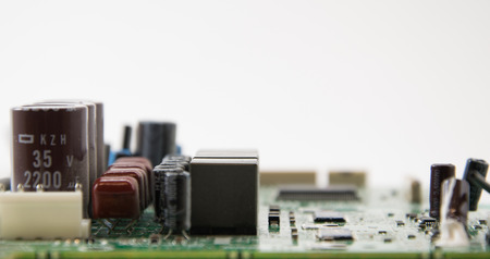 close up part of motherboard from laptop computer.の写真素材