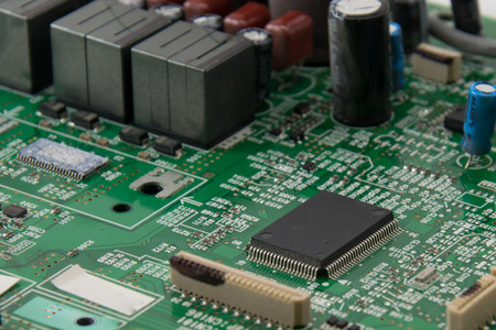 close up part of motherboard from laptop computer.の写真素材