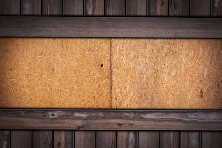 Pressed Wooden Panel  texture on wooden background.の写真素材
