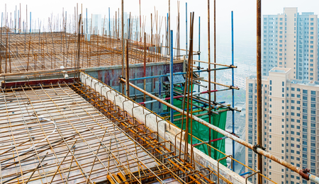 Roof construction structureの写真素材